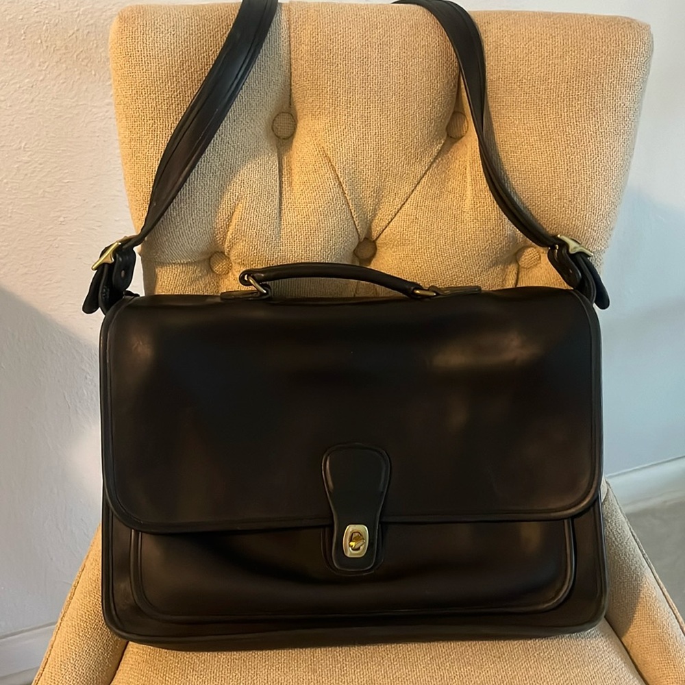 Coach Black leather case